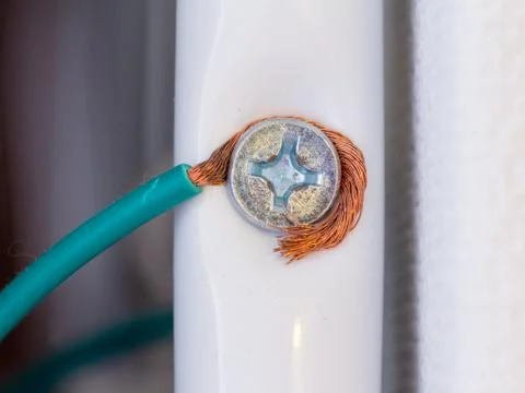 Closing the ground wire Stock Photos