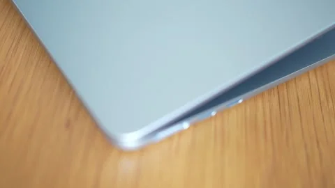 Closing a Laptop Computer After Finishing Daily Remote Work Stock-Footage 330174781