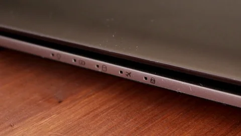 Closing laptop Stock Footage 76680486