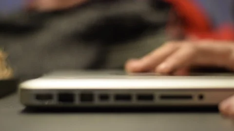 Closing a laptop Stock Footage 101746127