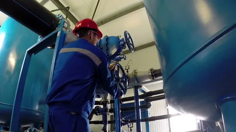 Closing the Oil Valve as a Concept for Interrupting the Supply of Oil Stock Footage 219653416