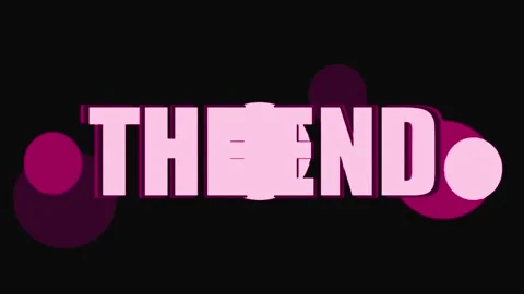 Closing pink text screen with floating ornaments. Stock Footage 335710660