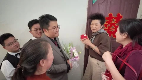 Closing procession views, Hubei Video stock 347245251