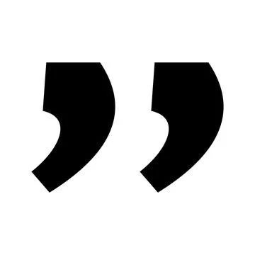 Closing quotation marks punctuation symbol minimal typographic design vecto.. Stock Illustration