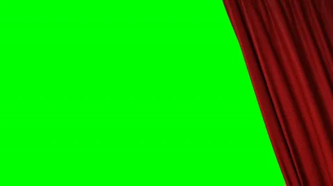 Closing red curtain Stock Footage 650810