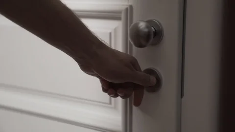 Closing room door Stock Footage 127628163