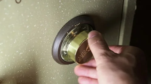 Closing Safe (w/sound) Stock Footage 61965238