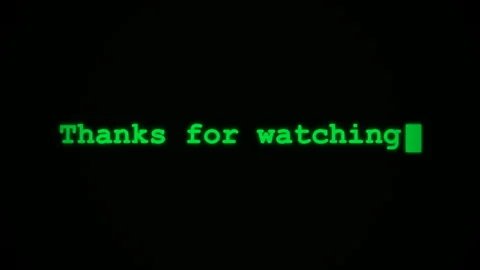Closing shot with thanks message. Video stock 337010240