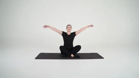Closing Stretch in Crisscross Position Stock Footage 314194583