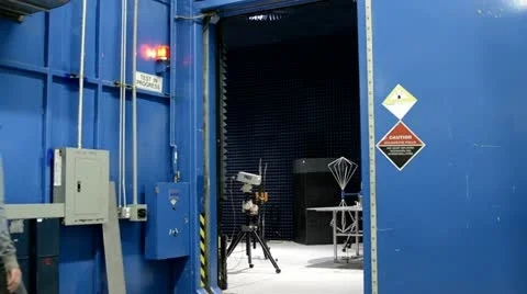 Closing test door Stock Footage 10897374