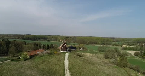 Closing in on windmill Video stock 106880254