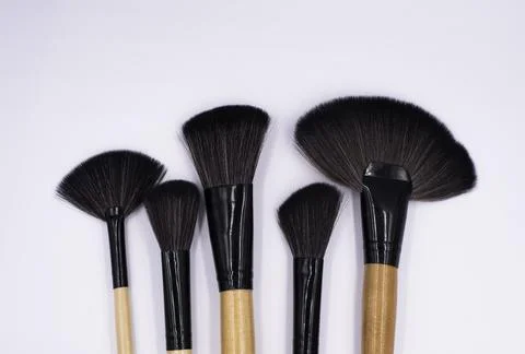 Closup head of Makeup brushes put on background Stock-Fotos