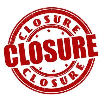 Closure grunge rubber stamp Stock Illustration