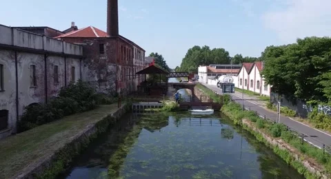 The Closure Of The Pavia Canal Video stock 247464536