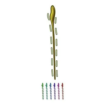 Closure suture cartoon vector graphic Stock Illustration