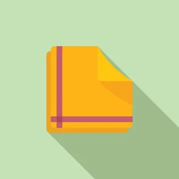 Cloth blanket icon flat vector. Towel napkin Stock Illustration