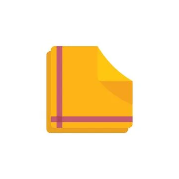 Cloth blanket icon flat vector. Towel napkin Stock Illustration