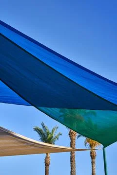 Cloth canopy from the sun Foto stock