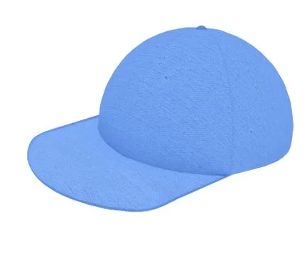 Cloth cap sport 3d render textured cotton on white background Stock Illustration