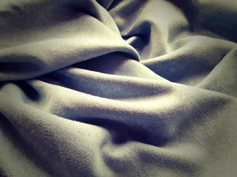Cloth Curtain. Beautiful gray-blue color. Soft velvet with velvet. Curtain ma Stock Photos