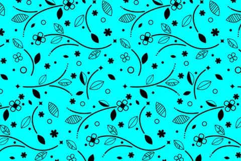 Cloth designed by leafs in blue background Stock Illustration