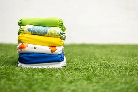 Cloth Diapers on Display Stock Photos