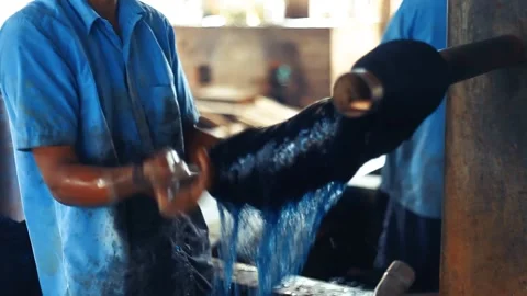 Cloth Dye Process Stock Footage 154720397
