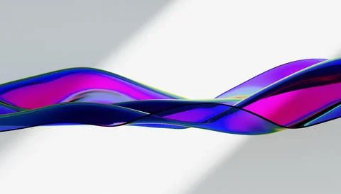 Cloth fabric gradient waves abstract background. Iridescent glass wavy surfac 스톡 일러스트