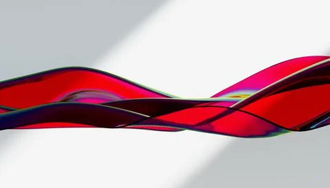 Cloth fabric gradient waves abstract background. Iridescent glass wavy surfac Stock Illustration