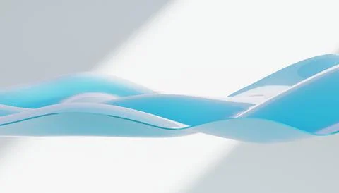 Cloth fabric gradient waves abstract background. Iridescent glass wavy surfac Stock Illustration