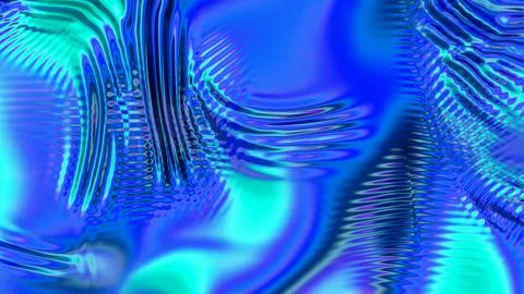 Cloth fabric gradient waves abstract background. Iridescent chrome Stock Illustration