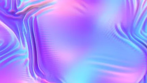 Cloth fabric gradient waves abstract background. Iridescent chrome wavy Stock Illustration