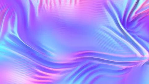 Cloth fabric gradient waves abstract background. Iridescent chrome Stock Illustration