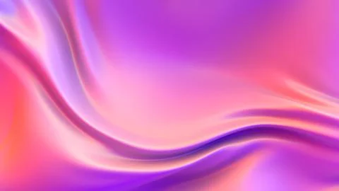 Cloth fabric gradient waves abstract background. Iridescent chrome wavy Stock Illustration