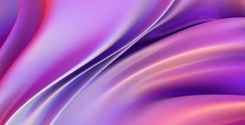 Cloth fabric gradient waves abstract background. Iridescent chrome Stock Illustration