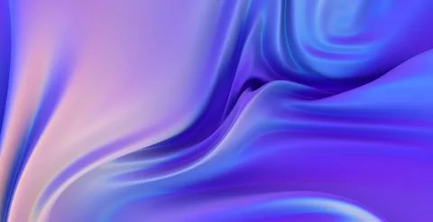 Cloth fabric gradient waves abstract background. Iridescent chrome wavy Stock Illustration