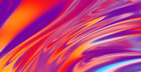 Cloth fabric gradient waves abstract background. Iridescent chrome Stock Illustration