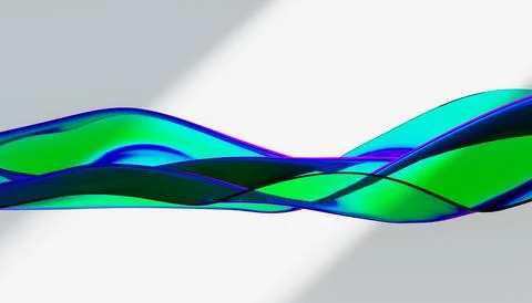 Cloth fabric gradient waves abstract background. Iridescent glass wavy surf.. Stock Illustration