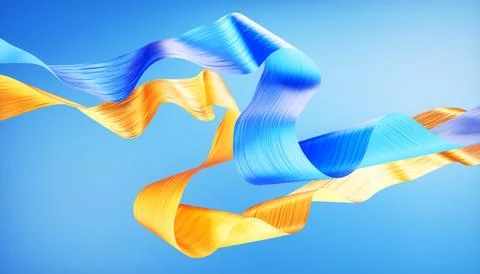 Cloth Flowing on Wind Illustrazione stock