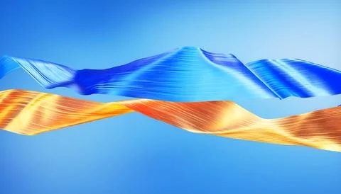 Cloth Flowing on Wind Stock Illustration