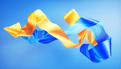 Cloth Flowing on Wind Stock Illustration