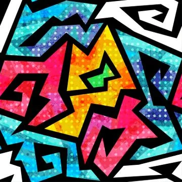 Cloth geometric seamless pattern with grunge effect Stock Illustration