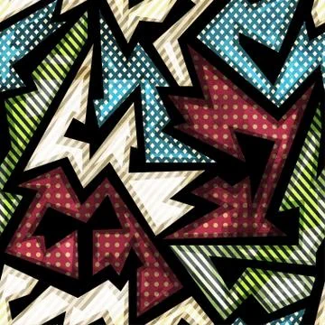 Cloth geometric seamless pattern with grunge effect Illustrazione stock