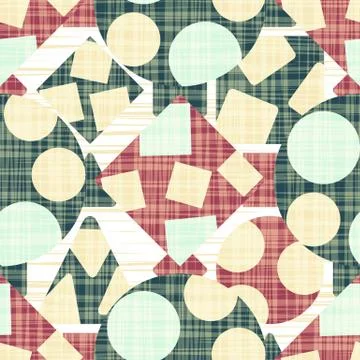 Cloth with geometric shapes. Stock Illustration