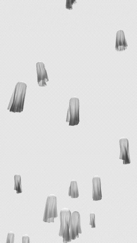 Cloth ghost flying vertically Stock Footage 338052898
