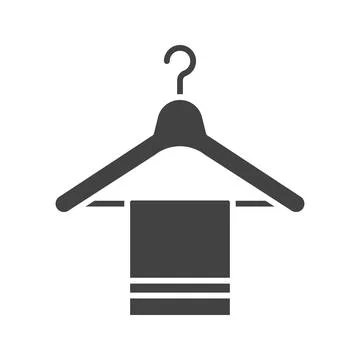 Cloth Hanger Icon Image. Stock Illustration