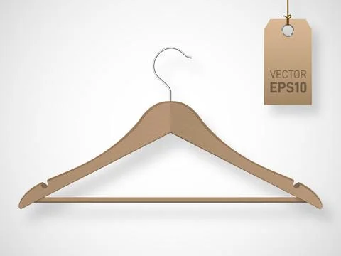 Cloth hanger isolated. 3d vector illustration Stock Illustration