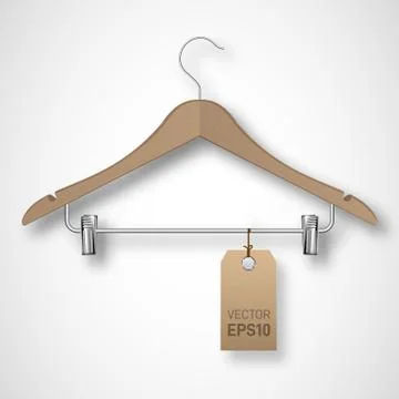 Cloth hanger isolated. 3d vector illustration Stock Illustration