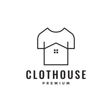 Cloth with home logo design イラスト素材