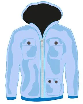 Cloth hooded jacket Illustrazione stock